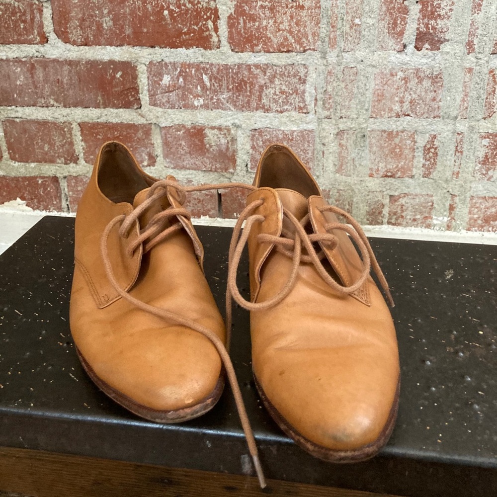 Madewell Tie Up Leather Loafers